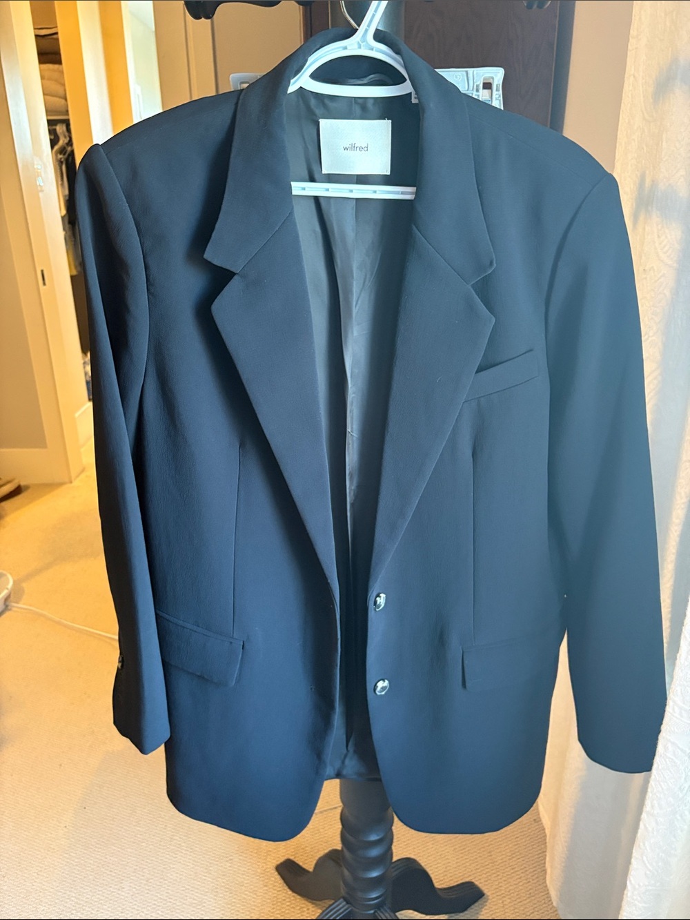 Wilfred Black Tailored oversized double Breasted Blazer